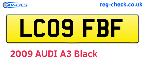 LC09FBF are the vehicle registration plates.