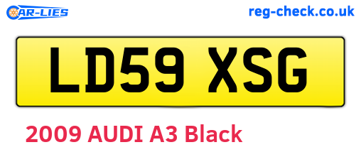 LD59XSG are the vehicle registration plates.