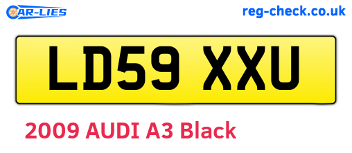 LD59XXU are the vehicle registration plates.