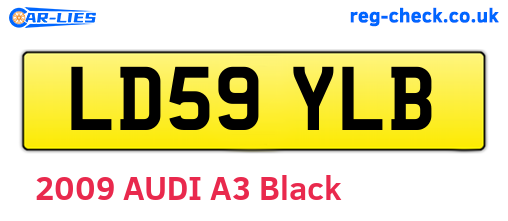 LD59YLB are the vehicle registration plates.