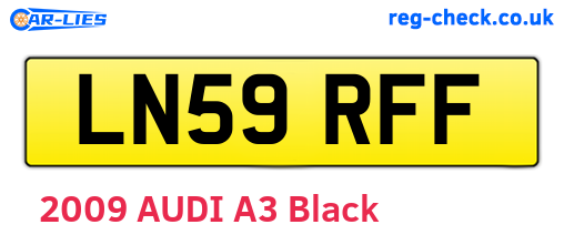 LN59RFF are the vehicle registration plates.