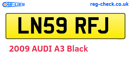 LN59RFJ are the vehicle registration plates.