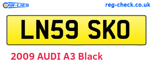 LN59SKO are the vehicle registration plates.