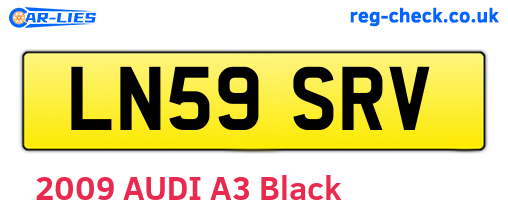 LN59SRV are the vehicle registration plates.