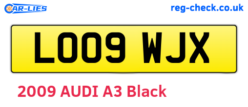 LO09WJX are the vehicle registration plates.