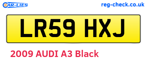 LR59HXJ are the vehicle registration plates.