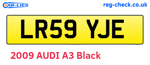 LR59YJE are the vehicle registration plates.