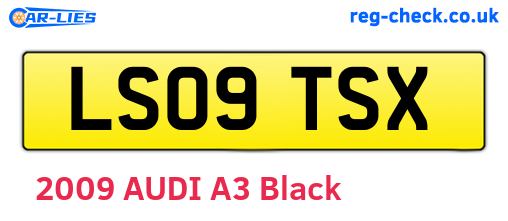 LS09TSX are the vehicle registration plates.