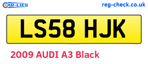 LS58HJK are the vehicle registration plates.