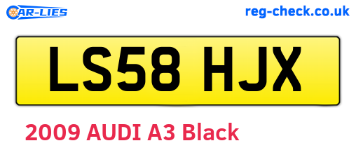 LS58HJX are the vehicle registration plates.