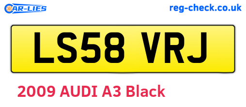 LS58VRJ are the vehicle registration plates.