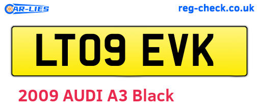 LT09EVK are the vehicle registration plates.