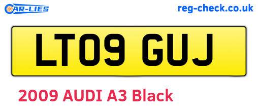 LT09GUJ are the vehicle registration plates.