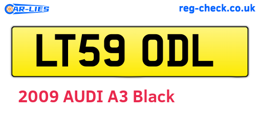 LT59ODL are the vehicle registration plates.