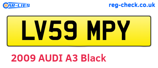 LV59MPY are the vehicle registration plates.