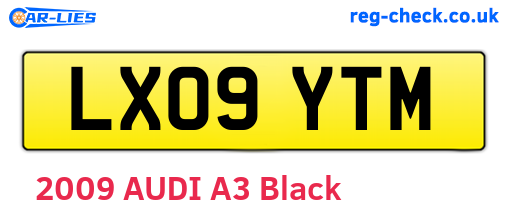 LX09YTM are the vehicle registration plates.
