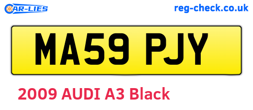 MA59PJY are the vehicle registration plates.