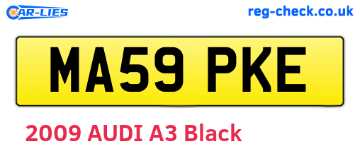 MA59PKE are the vehicle registration plates.