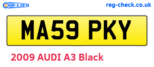 MA59PKY are the vehicle registration plates.