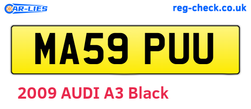 MA59PUU are the vehicle registration plates.