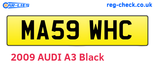 MA59WHC are the vehicle registration plates.