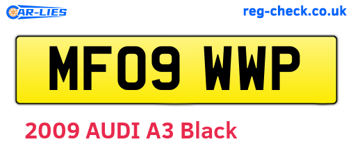 MF09WWP are the vehicle registration plates.