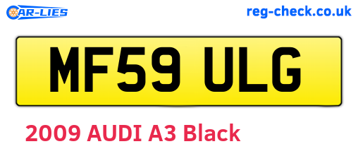 MF59ULG are the vehicle registration plates.