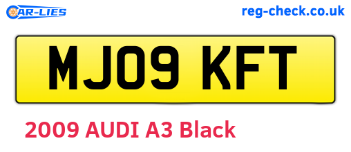 MJ09KFT are the vehicle registration plates.