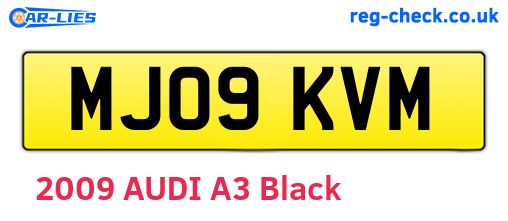 MJ09KVM are the vehicle registration plates.
