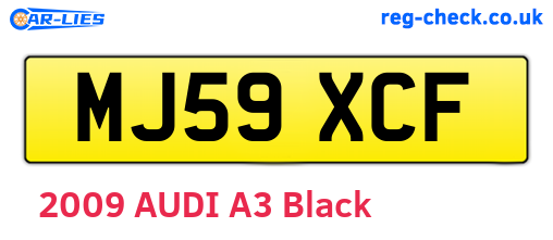 MJ59XCF are the vehicle registration plates.