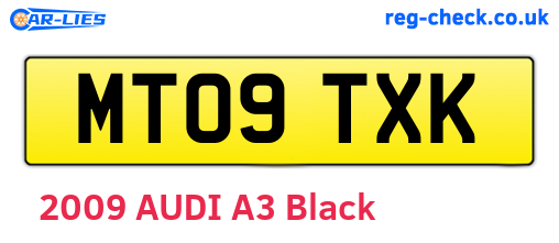 MT09TXK are the vehicle registration plates.