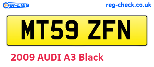 MT59ZFN are the vehicle registration plates.