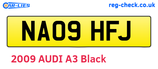 NA09HFJ are the vehicle registration plates.