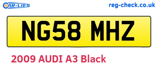 NG58MHZ are the vehicle registration plates.