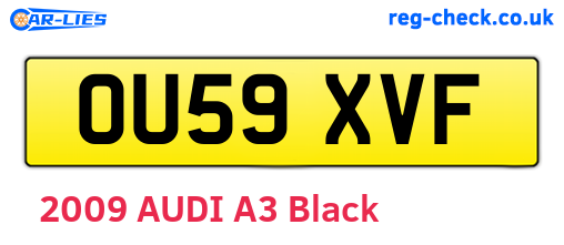 OU59XVF are the vehicle registration plates.