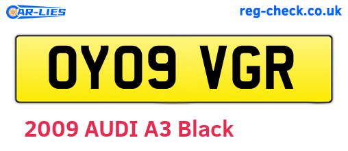 OY09VGR are the vehicle registration plates.