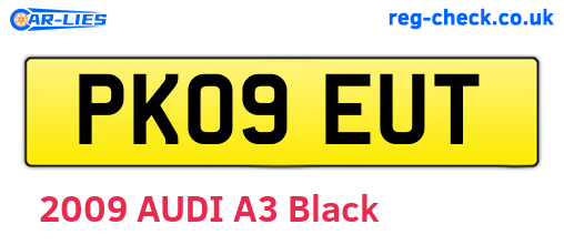 PK09EUT are the vehicle registration plates.