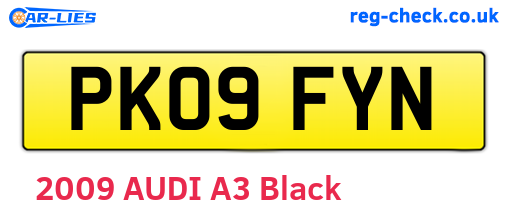 PK09FYN are the vehicle registration plates.
