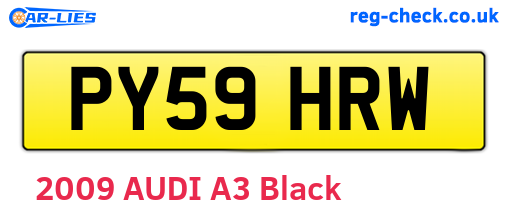PY59HRW are the vehicle registration plates.