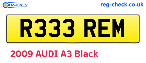 R333REM are the vehicle registration plates.