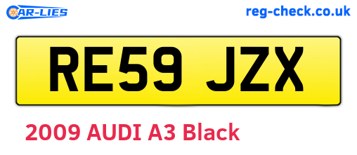 RE59JZX are the vehicle registration plates.