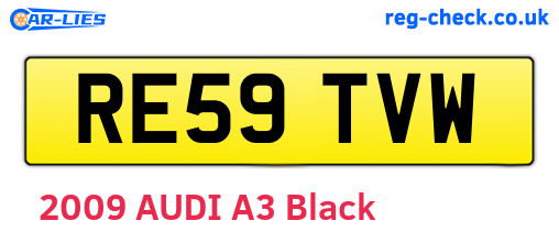 RE59TVW are the vehicle registration plates.