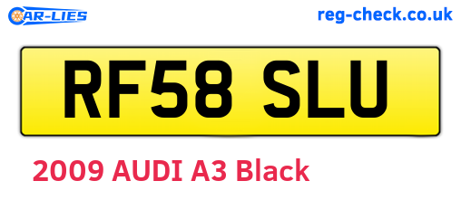 RF58SLU are the vehicle registration plates.