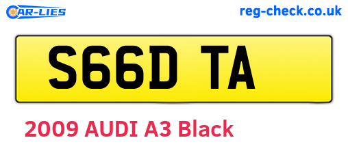 S66DTA are the vehicle registration plates.