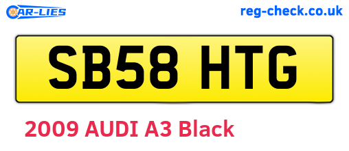 SB58HTG are the vehicle registration plates.
