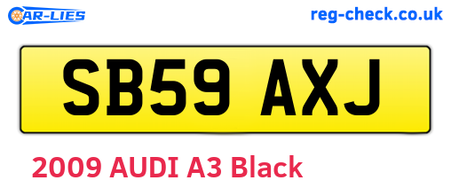 SB59AXJ are the vehicle registration plates.