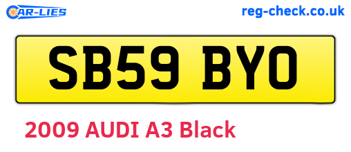 SB59BYO are the vehicle registration plates.