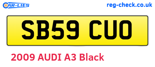 SB59CUO are the vehicle registration plates.