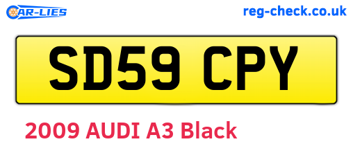 SD59CPY are the vehicle registration plates.