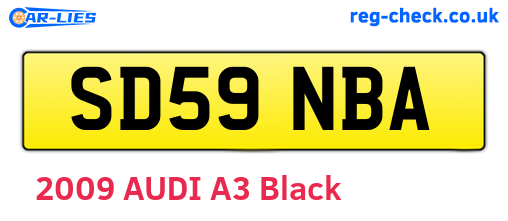 SD59NBA are the vehicle registration plates.